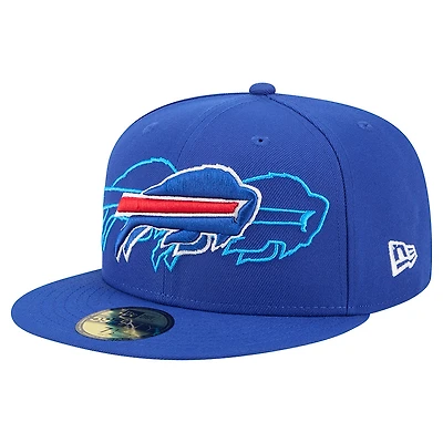 Men's New Era Royal Buffalo Bills Tri-Hit 59FIFTY Fitted Hat