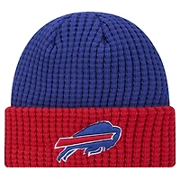 Bonnet en tricot gaufré à revers Royal Buffalo Bills New Era pour homme