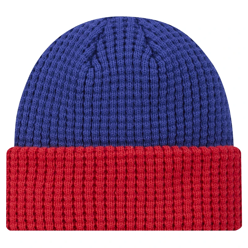 Bonnet en tricot gaufré à revers Royal Buffalo Bills New Era pour homme
