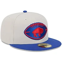 Men's New Era Stone/Royal Buffalo Bills 2024 Sideline Historic 59FIFTY Fitted Hat