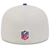 Men's New Era Stone/Royal Buffalo Bills 2024 Sideline Historic 59FIFTY Fitted Hat