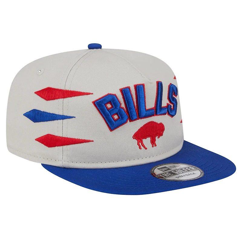 Men's New Era Stone/Royal Buffalo Bills Athletic Golfer Snapback Hat