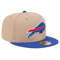 Men's New Era Tan Buffalo Bills  Logo Main 59FIFTY Fitted Hat