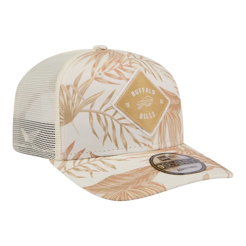 Casquette trucker ajustable New Era Buffalo Bills Tonal Palm COOLERA 9SEVENTY pour homme
