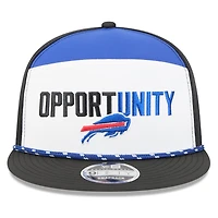 Men's New Era White/Black Buffalo Bills 2025 Inspire Change Split Panel 9FIFTY Snapback Hat