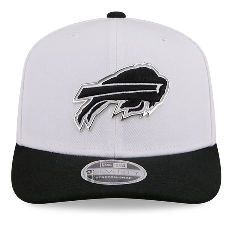 Men's New Era White/Black Buffalo Bills 2026 NFL Draft 9SEVENTY Adjustable Hat