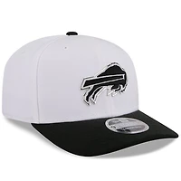 Casquette ajustable New Era blanche et noire Buffalo Bills 2026 NFL Draft 9SEVENTY pour homme