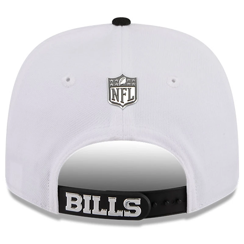 Men's New Era White/Black Buffalo Bills 2026 NFL Draft 9SEVENTY Adjustable Hat