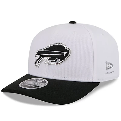 Casquette ajustable New Era blanche et noire Buffalo Bills 2026 NFL Draft 9SEVENTY pour homme