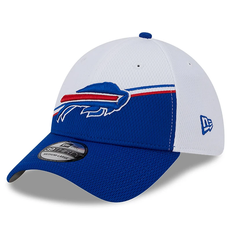 Casquette Flex Line 39THIRTY Sideline 2023 New Era pour homme, blanc/royal Buffalo Bills
