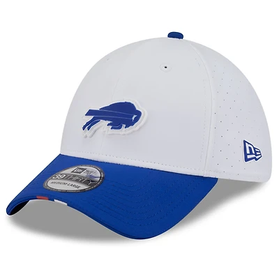 Men's New Era  White/Royal Buffalo Bills 2025 NFL Training Camp 39THIRTY Flex Hat