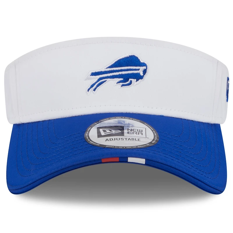 Visière ajustable New Era pour homme, blanc/bleu royal, Buffalo Bills, NFL Training Camp 2025