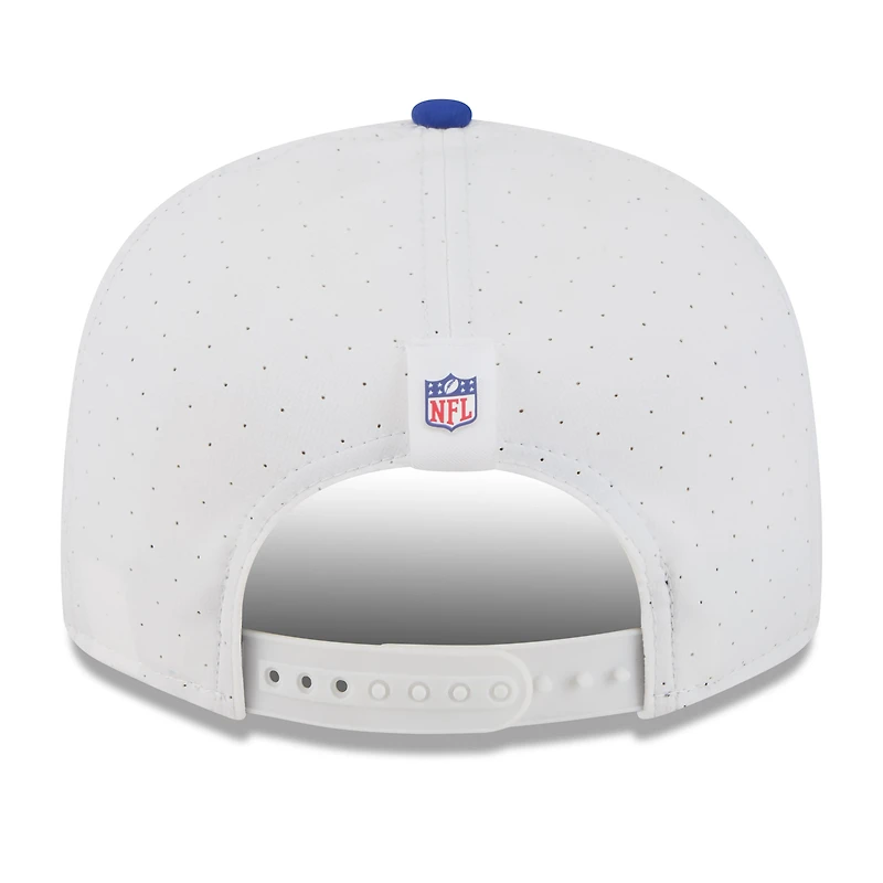 Men's New Era White/Royal Buffalo Bills 2025 NFL Training Camp Split Panel 9FIFTY Snapback Hat