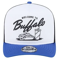 Men's New Era White/Royal Buffalo Bills Foodie 9FIFTY A-Frame Trucker Snapback Hat