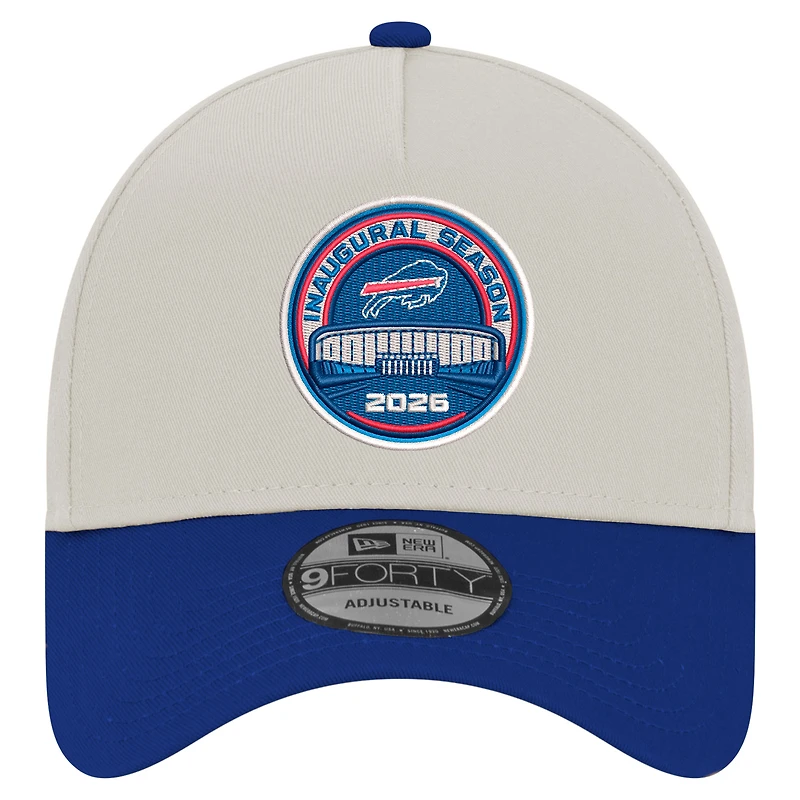 Men's New Era White/Royal Buffalo Bills Highmark Stadium Inaugural Season A-Frame 9FORTY Adjustable Hat