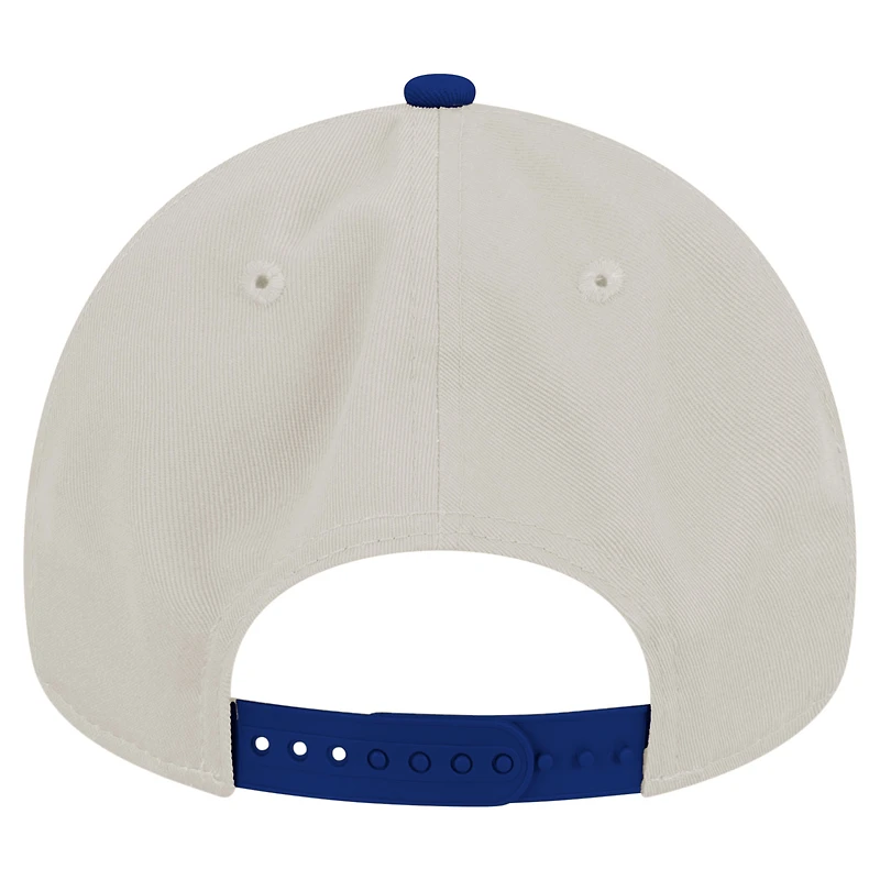 Casquette ajustable New Era blanche/bleu roi Buffalo Bills Highmark Stadium saison inaugurale A-Frame 9FORTY pour homme