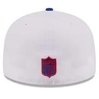Men's New Era White/Royal Buffalo Bills Retro Swoop 59FIFTY Fitted Hat