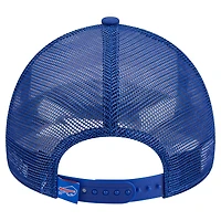Men's New Era /Royal Buffalo Bills Stacked A-Frame Trucker 9FORTY Adjustable Hat