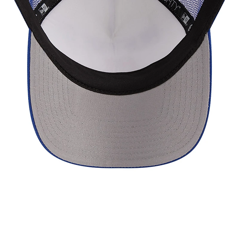 Men's New Era White/Royal Buffalo Bills Stacked A-Frame Trucker 9FORTY Adjustable Hat