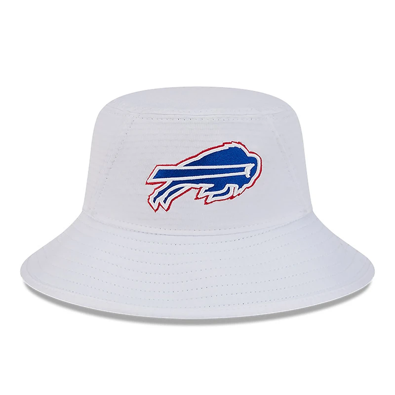 Chapeau bob extensible New Era pour hommes des Buffalo Bills 2024 NFL Training Camp blanc