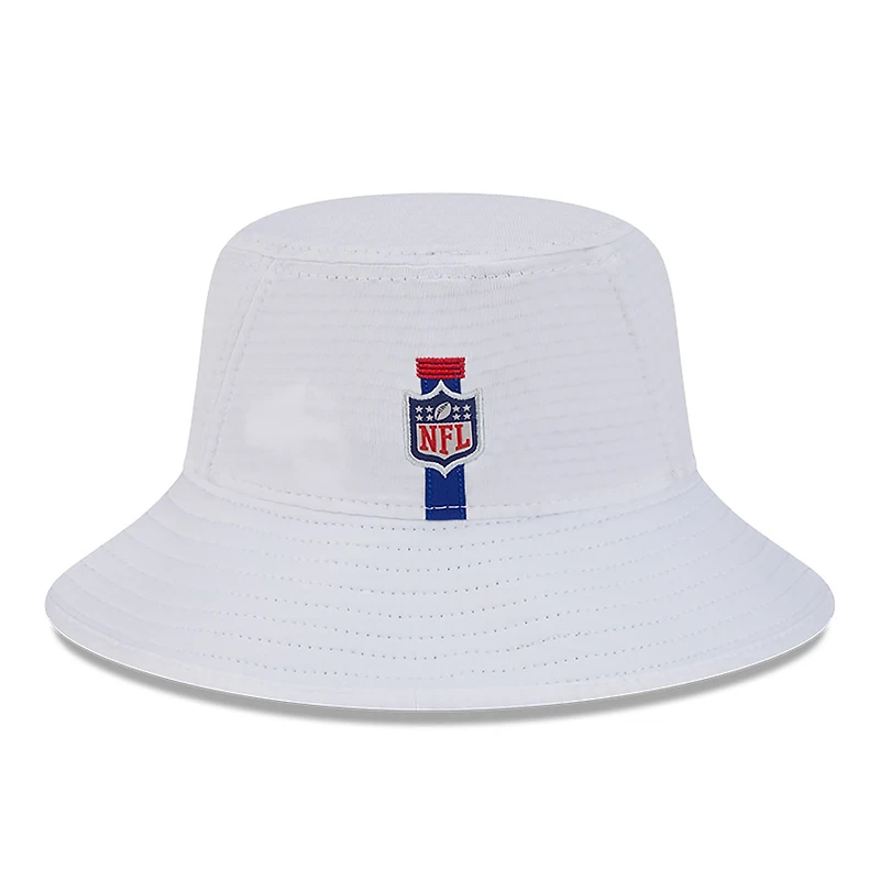 Men's New Era White Buffalo Bills 2024 NFL Training Camp Stretch Bucket Hat