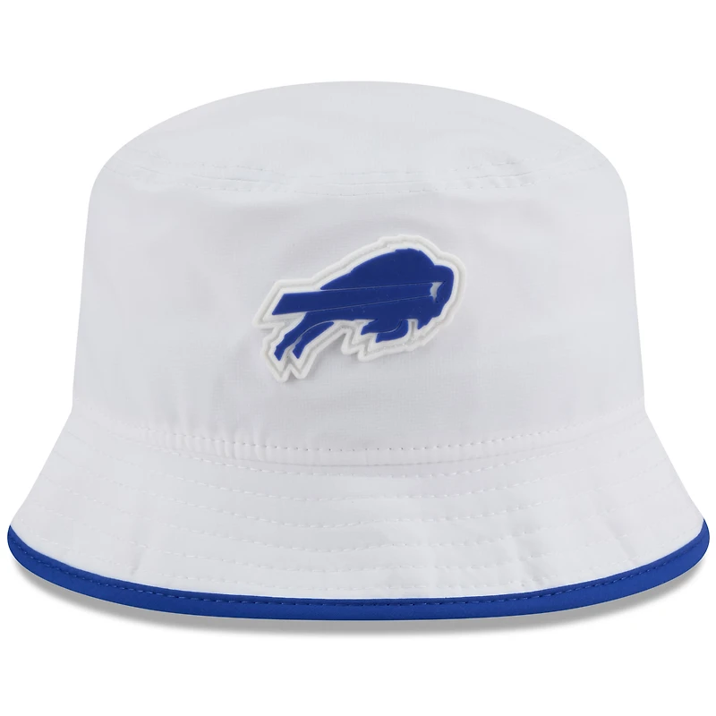 Men's New Era  White Buffalo Bills 2025 NFL Training Camp Stretch Bucket Hat