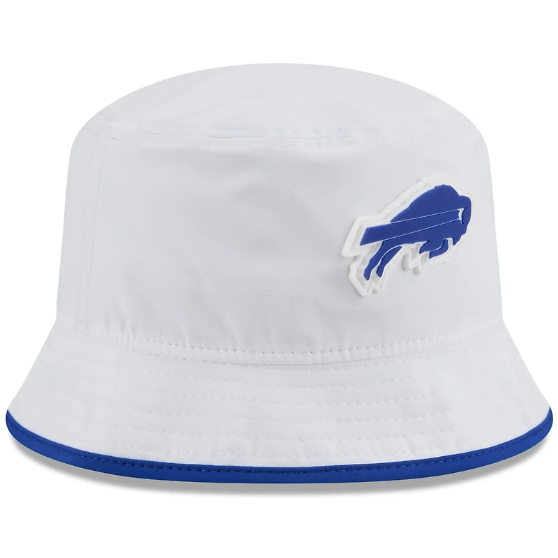 Men's New Era  White Buffalo Bills 2025 NFL Training Camp Stretch Bucket Hat