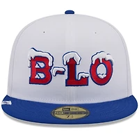 Casquette ajustée 59FIFTY New Era pour homme, collection Rivalries 2025 des Buffalo Bills, blanche