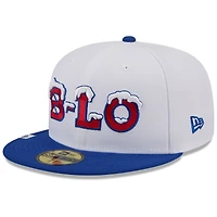 Casquette ajustée 59FIFTY New Era pour homme, collection Rivalries 2025 des Buffalo Bills, blanche