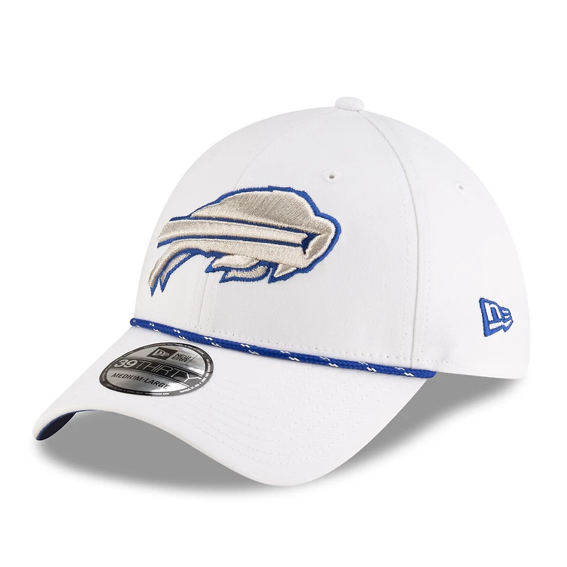 Casquette 39THIRTY Flex blanche New Era pour homme, collection Rivalries 2025 des Buffalo Bills