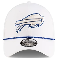 Casquette 39THIRTY Flex blanche New Era pour homme, collection Rivalries 2025 des Buffalo Bills