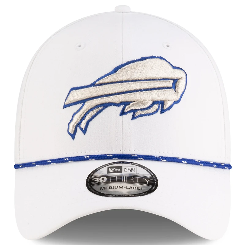 Casquette 39THIRTY Flex blanche New Era Buffalo Bills 2025 Rivalries Collection pour homme