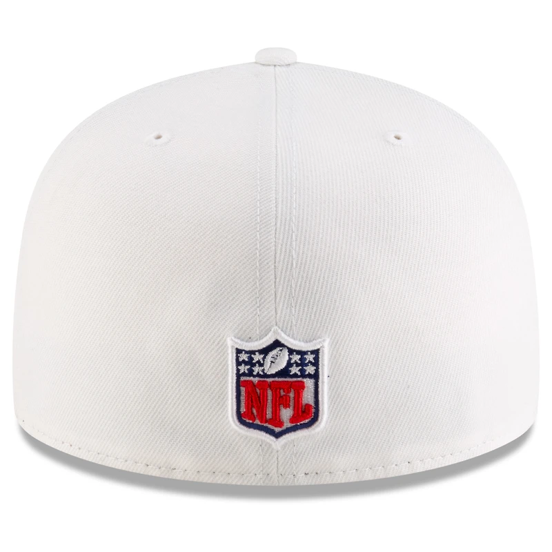 Men's New Era White Buffalo Bills 2025 Rivalries Collection Sideline Rope 59FIFTY Fitted Hat
