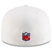 Men's New Era White Buffalo Bills 2025 Rivalries Collection Sideline Rope 59FIFTY Fitted Hat