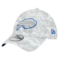 Casquette New Era blanche Buffalo Bills 2025 Salute to Service pour homme, pack fan 39THIRTY Flex