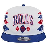Men's New Era  White Buffalo Bills Argyle 19TWENTY Adjustable Hat