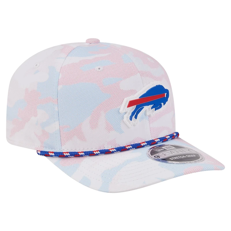 Casquette ajustable New Era Buffalo Bills Camo Rope 9SEVENTY blanche pour homme