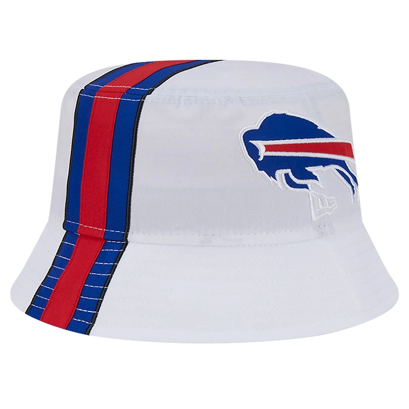 Men's New Era White Buffalo Bills Helmet Bucket Hat