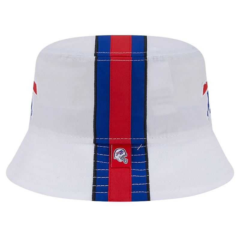 Men's New Era White Buffalo Bills Helmet Bucket Hat