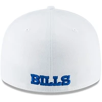 Men's New Era White Buffalo Bills Omaha Low Profile 59FIFTY Fitted Hat