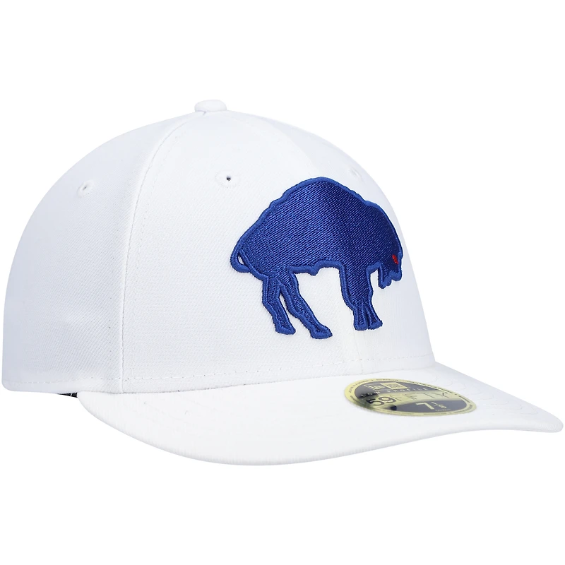 Men's New Era White Buffalo Bills Omaha Low Profile 59FIFTY Fitted Hat