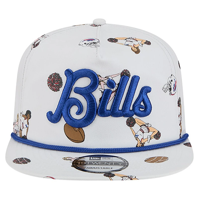 Men's New Era  White Buffalo Bills Team Cheer 19TWENTY Snapback Hat
