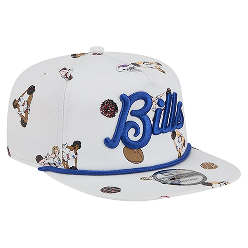 Men's New Era  White Buffalo Bills Team Cheer 19TWENTY Snapback Hat