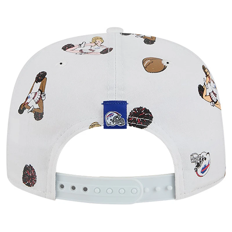 Men's New Era  White Buffalo Bills Team Cheer 19TWENTY Snapback Hat