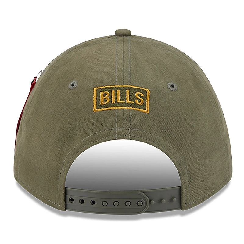 Men's New Era x Alpha Industries  Olive Buffalo Bills A-Frame 9FORTY Adjustable Hat