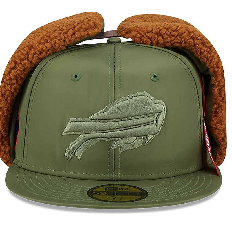 Casquette ajustée 59FIFTY Buffalo Bills olive pour homme New Era x Alpha Industries
