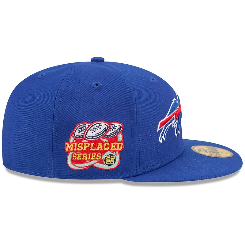 Casquette ajustée New Era x John Geiger Royal Buffalo Bills Misplaced Series 59FIFTY pour homme