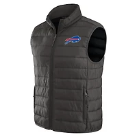Men's NFL x Darius Rucker Collection by Fanatics Gray Buffalo Bills Packable Full-Zip Vest with Travel Bag