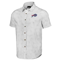Chemise boutonnée à manches courtes tissée blanche Buffalo Bills pour homme de la collection NFL x Darius Rucker par Fanatics