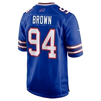 Men's Nike Andrew Brown  Royal Buffalo Bills Game Jersey